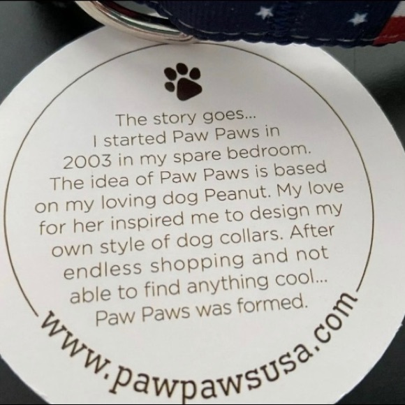 Dog Collar PAW PAWS "Flag" Size Large - Picture 3 of 5